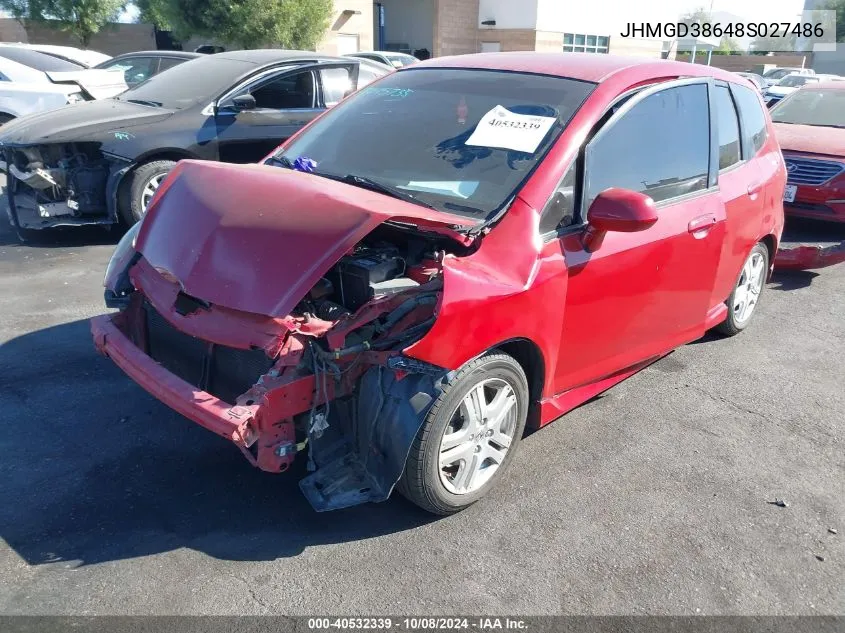 JHMGD38648S027486 2008 Honda Fit Sport