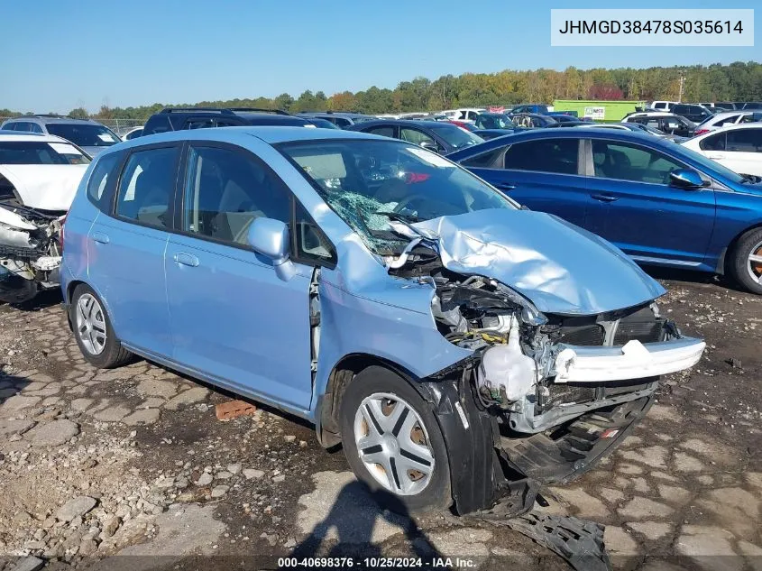 JHMGD38478S035614 2008 Honda Fit