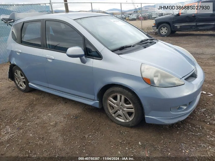 JHMGD38688S027930 2008 Honda Fit Sport