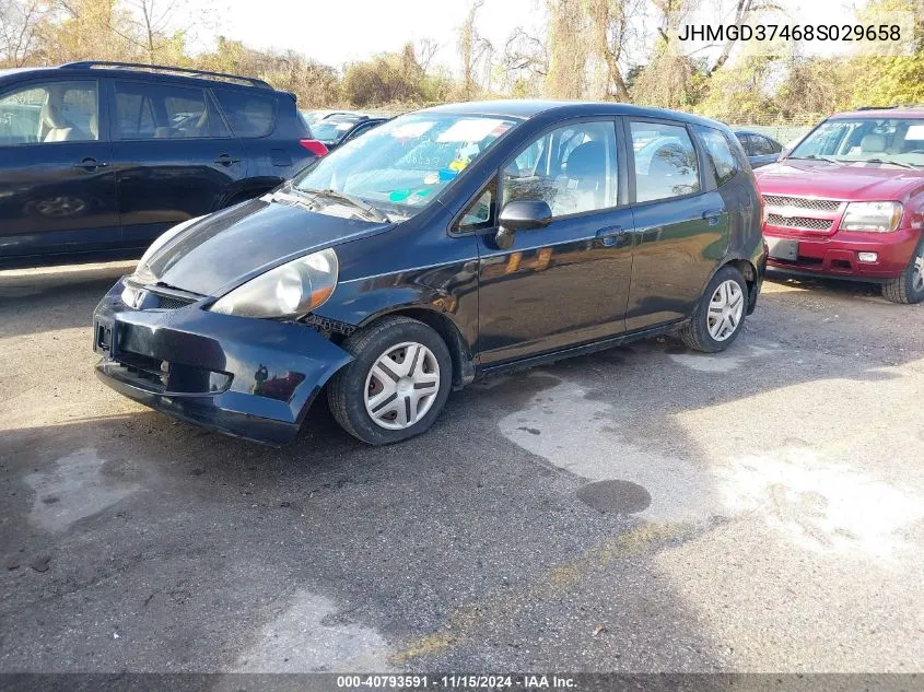 2008 Honda Fit VIN: JHMGD37468S029658 Lot: 40793591