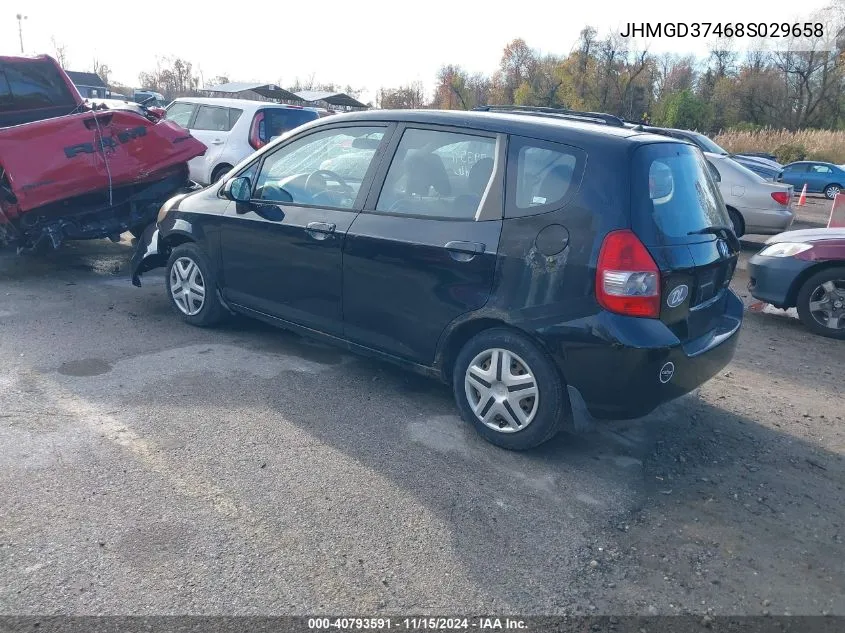 2008 Honda Fit VIN: JHMGD37468S029658 Lot: 40793591