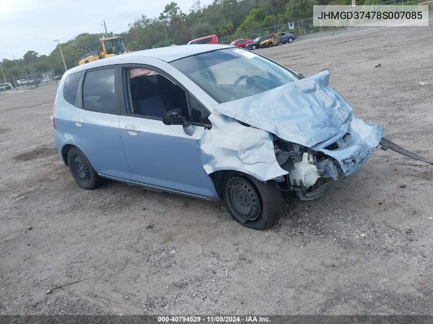 JHMGD37478S007085 2008 Honda Fit