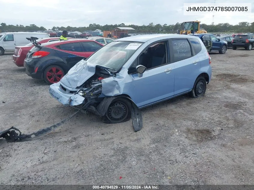 JHMGD37478S007085 2008 Honda Fit