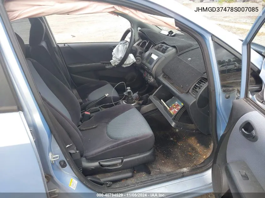 JHMGD37478S007085 2008 Honda Fit