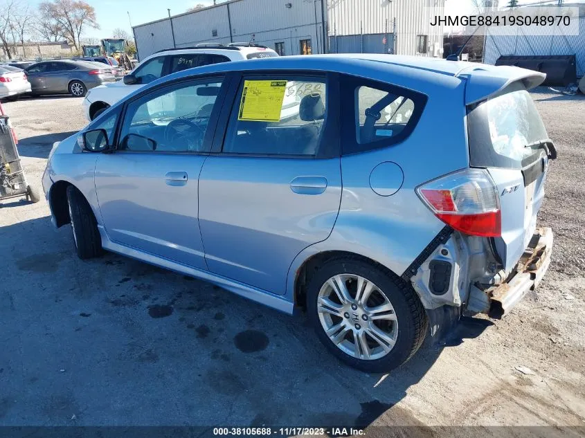 2009 Honda Fit Sport VIN: JHMGE88419S048970 Lot: 38105688