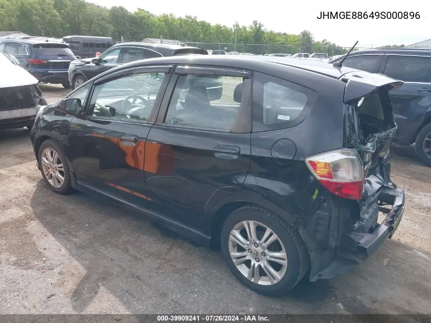 2009 Honda Fit Sport VIN: JHMGE88649S000896 Lot: 39909241