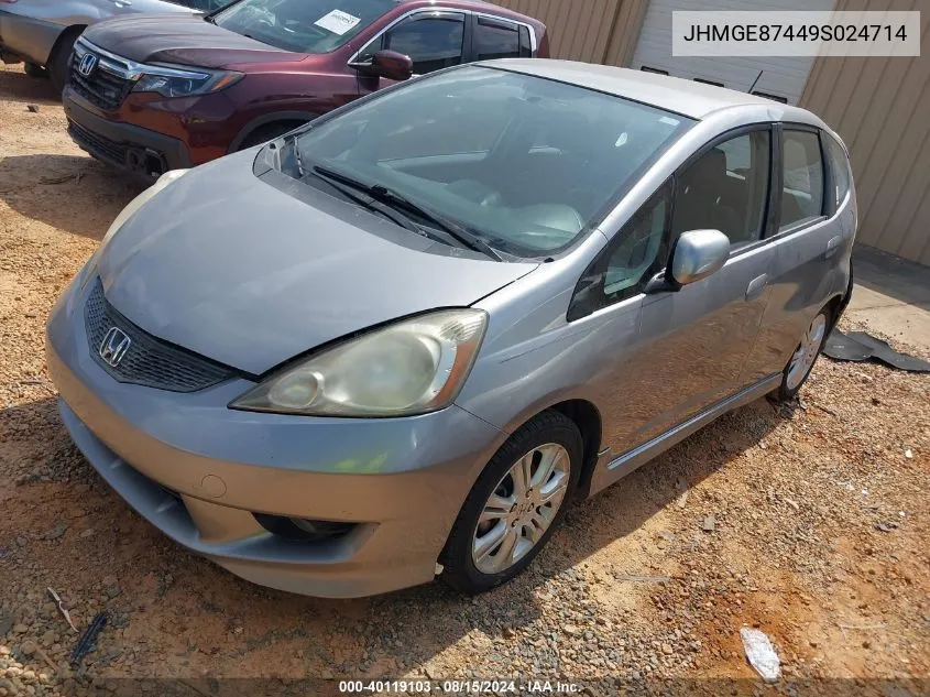 2009 Honda Fit Sport VIN: JHMGE87449S024714 Lot: 40119103