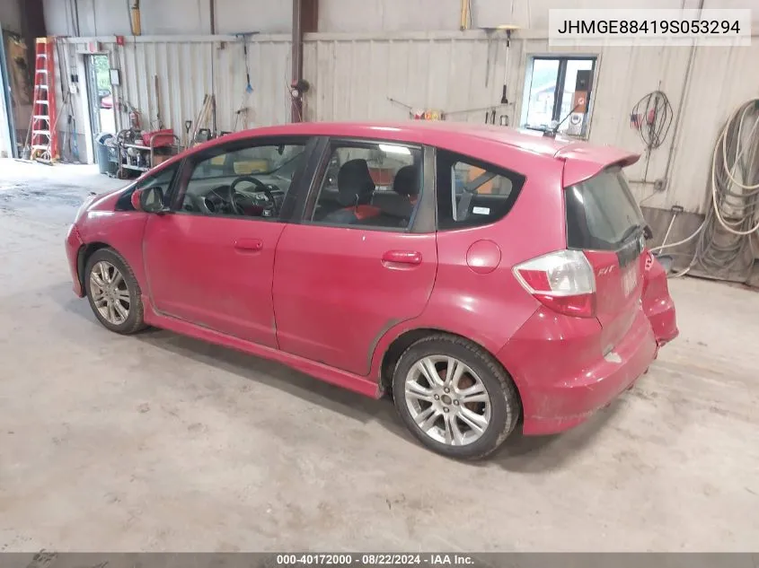 2009 Honda Fit Sport VIN: JHMGE88419S053294 Lot: 40172000