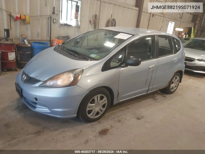 2009 Honda Fit VIN: JHMGE88219S071924 Lot: 40203717