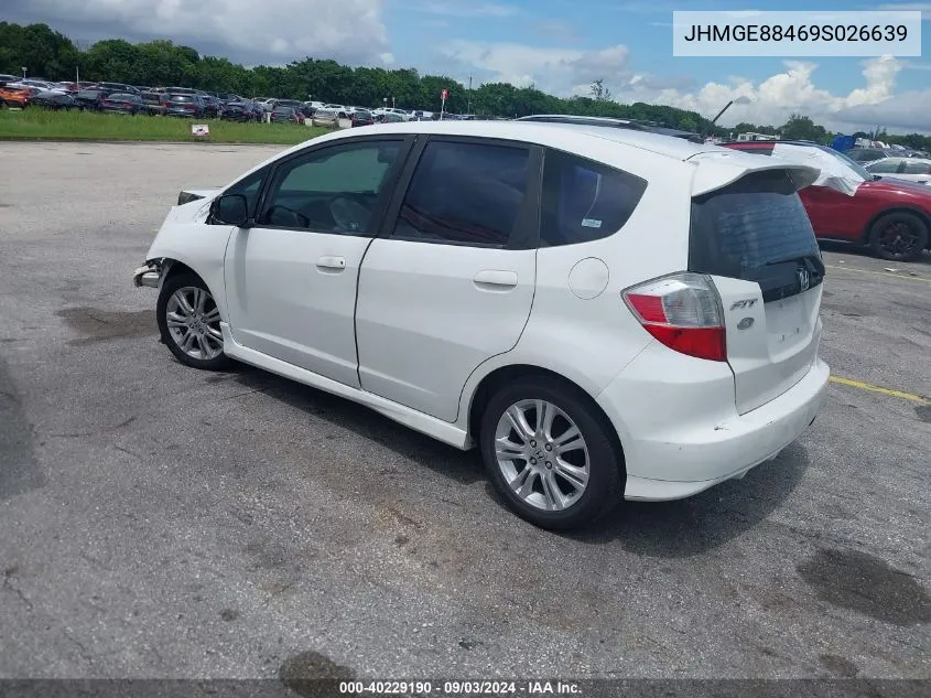 2009 Honda Fit Sport VIN: JHMGE88469S026639 Lot: 40229190