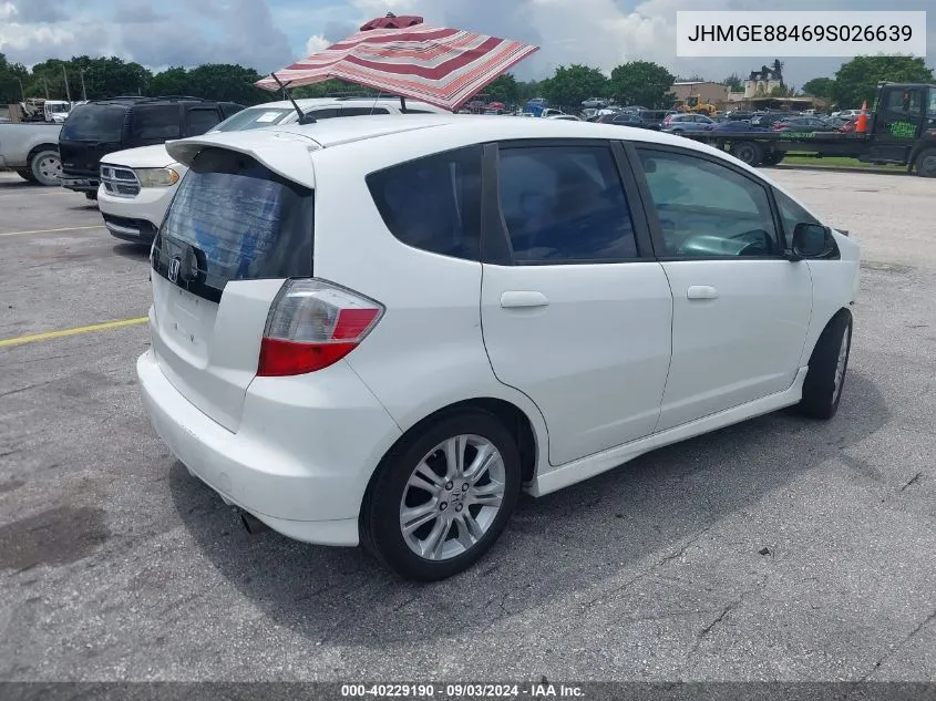 2009 Honda Fit Sport VIN: JHMGE88469S026639 Lot: 40229190