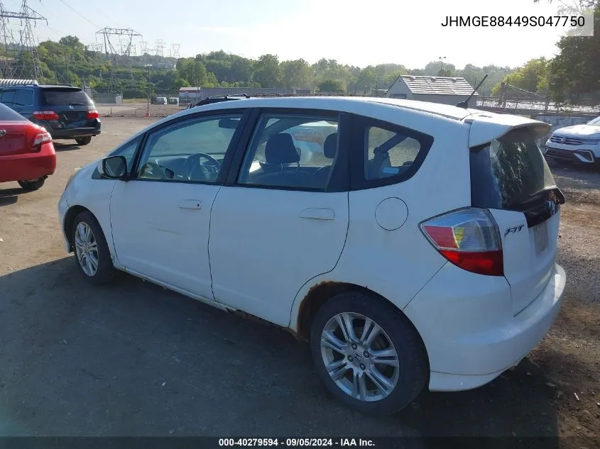 JHMGE88449S047750 2009 Honda Fit Sport