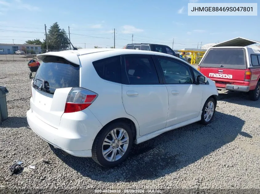 2009 Honda Fit Sport VIN: JHMGE88469S047801 Lot: 40294939