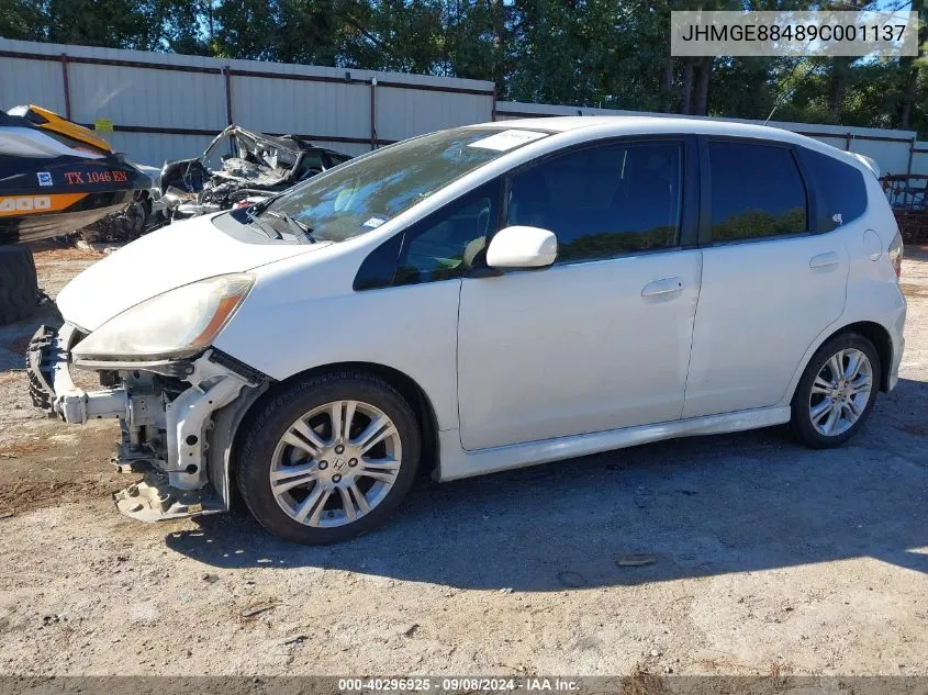 2009 Honda Fit Sport VIN: JHMGE88489C001137 Lot: 40296925