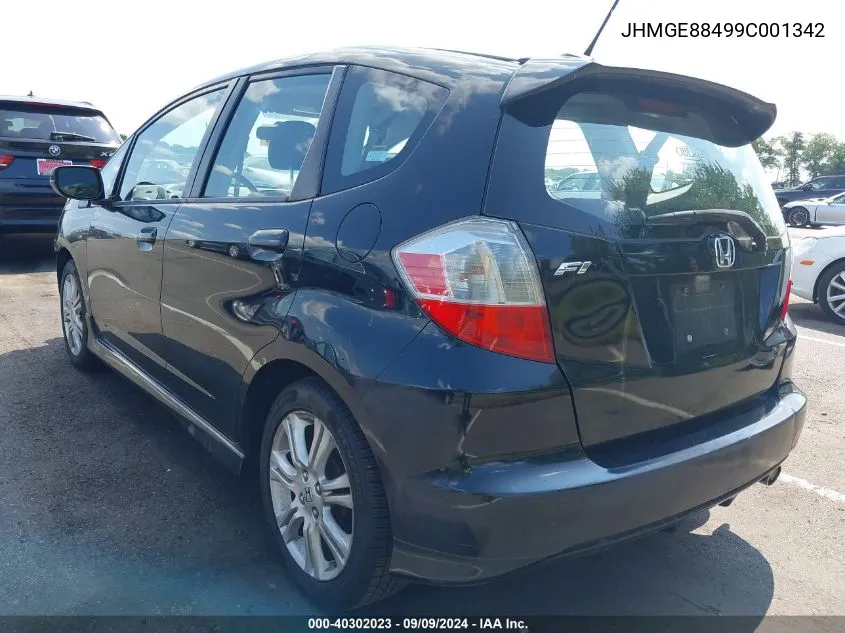 2009 Honda Fit Sport VIN: JHMGE88499C001342 Lot: 40302023