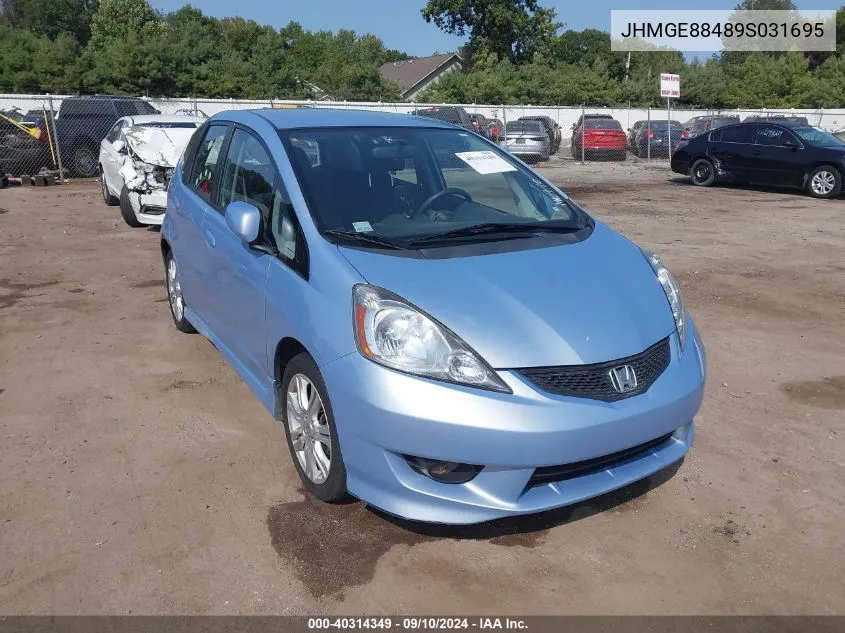 2009 Honda Fit Sport VIN: JHMGE88489S031695 Lot: 40314349