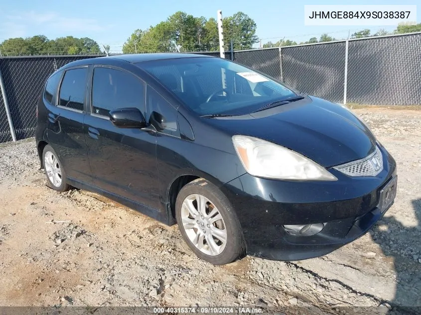 2009 Honda Fit Sport VIN: JHMGE884X9S038387 Lot: 40315374