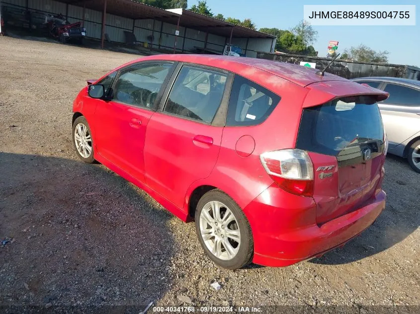 2009 Honda Fit Sport VIN: JHMGE88489S004755 Lot: 40341768