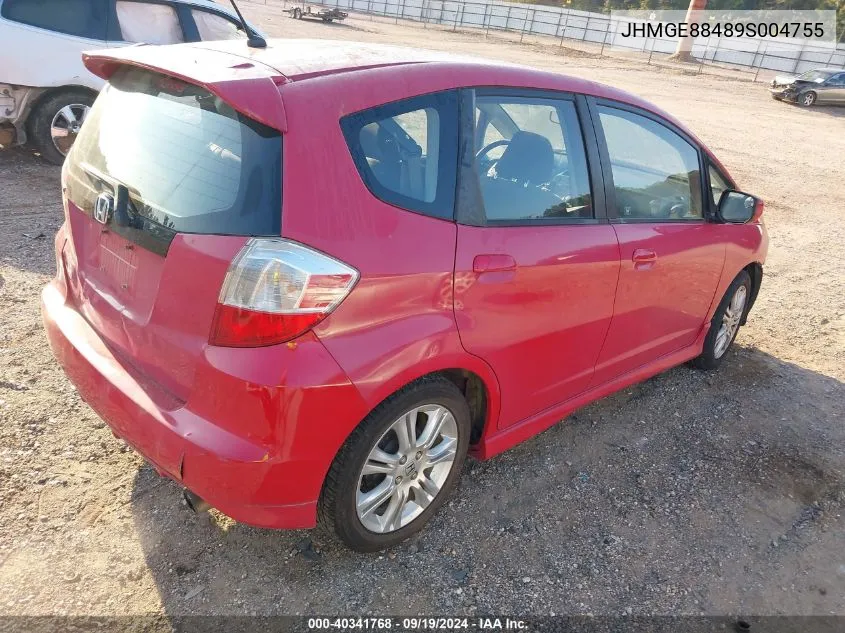 2009 Honda Fit Sport VIN: JHMGE88489S004755 Lot: 40341768