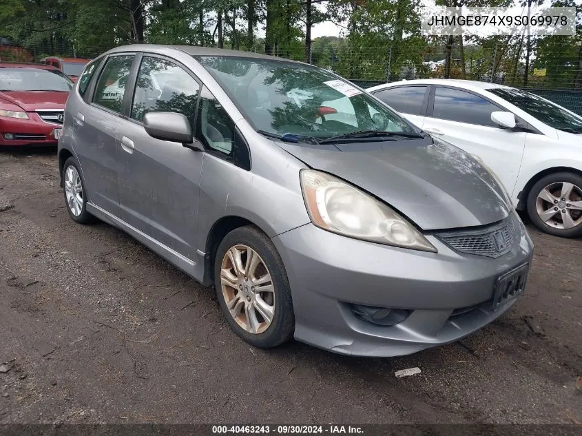 2009 Honda Fit Sport VIN: JHMGE874X9S069978 Lot: 40463243