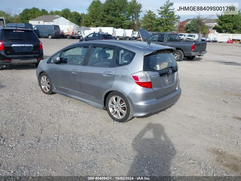 2009 Honda Fit Sport VIN: JHMGE88409S001798 Lot: 40489431