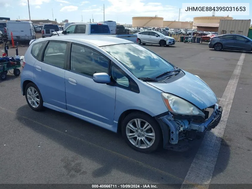 2009 Honda Fit Sport VIN: JHMGE88439S031653 Lot: 40566711