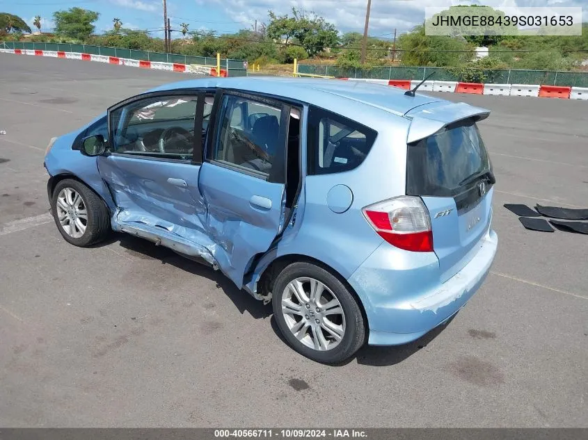 2009 Honda Fit Sport VIN: JHMGE88439S031653 Lot: 40566711