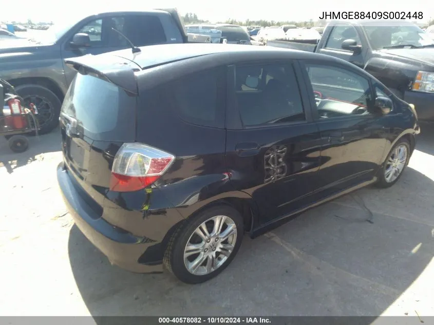 2009 Honda Fit Sport VIN: JHMGE88409S002448 Lot: 40578082