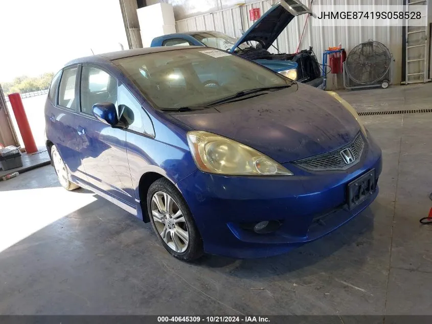 JHMGE87419S058528 2009 Honda Fit Sport