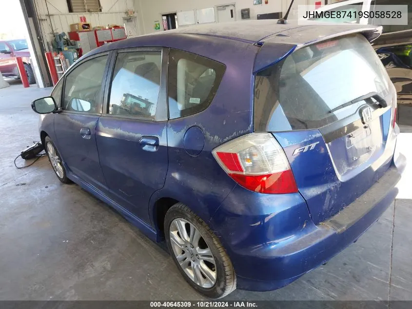 JHMGE87419S058528 2009 Honda Fit Sport