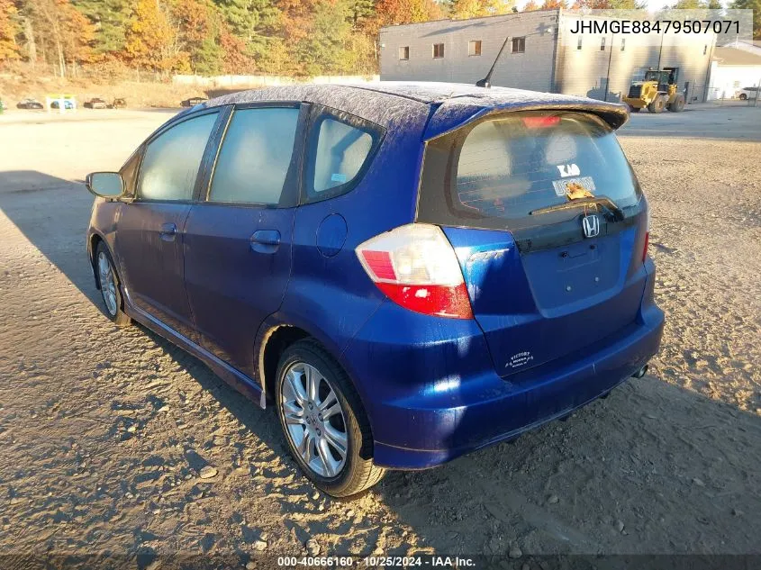 2009 Honda Fit VIN: JHMGE88479507071 Lot: 40666160