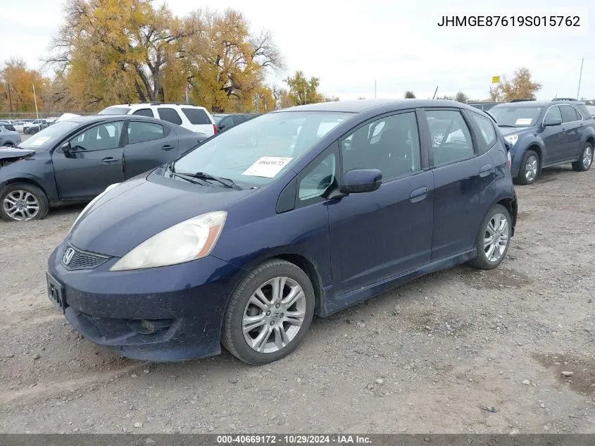 2009 Honda Fit Sport VIN: JHMGE87619S015762 Lot: 40669172