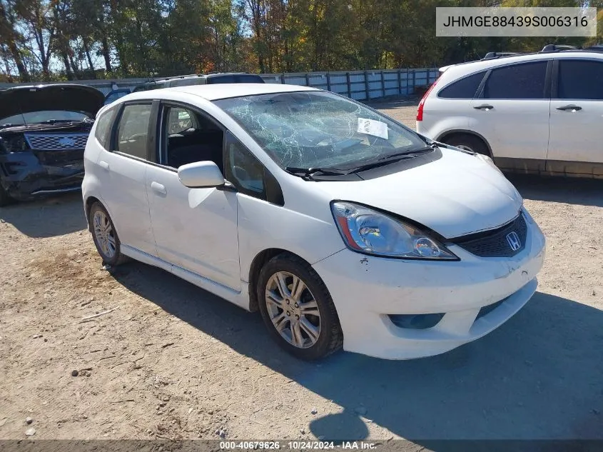 JHMGE88439S006316 2009 Honda Fit Sport