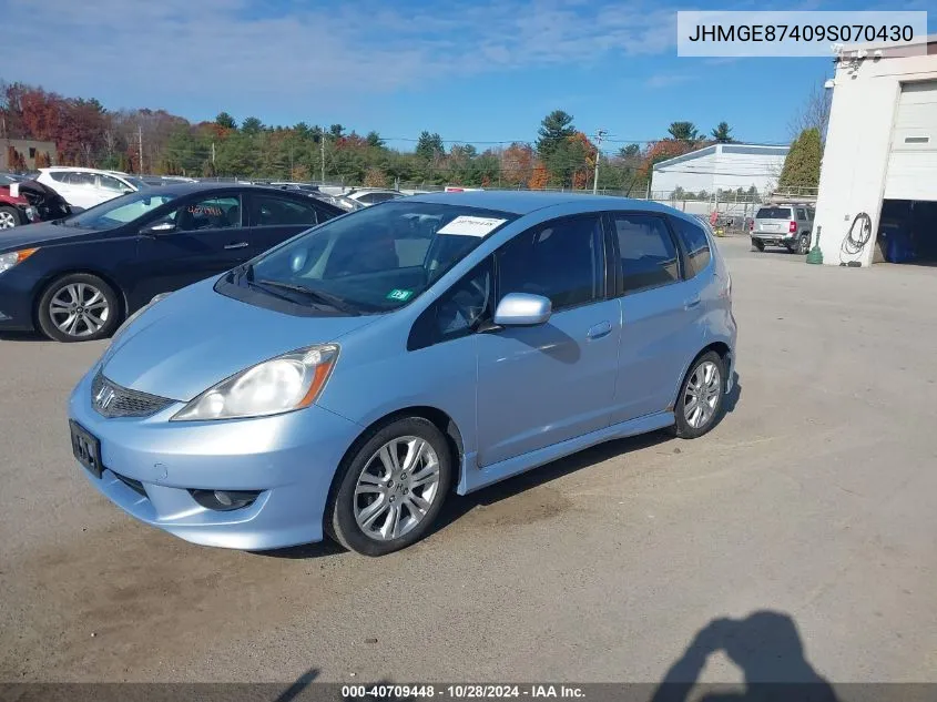 2009 Honda Fit Sport VIN: JHMGE87409S070430 Lot: 40709448