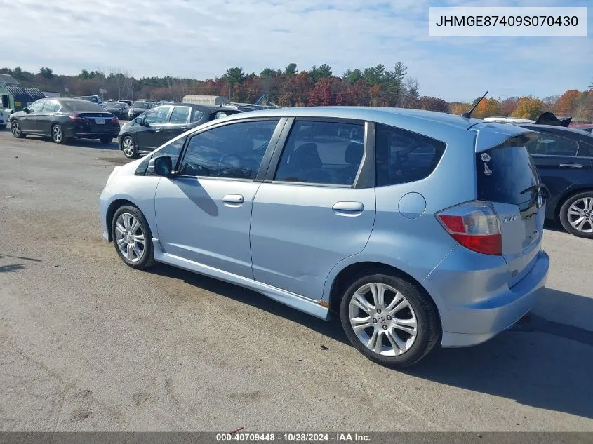 2009 Honda Fit Sport VIN: JHMGE87409S070430 Lot: 40709448