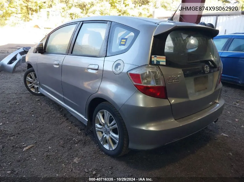 2009 Honda Fit Sport VIN: JHMGE874X9S062920 Lot: 40716335