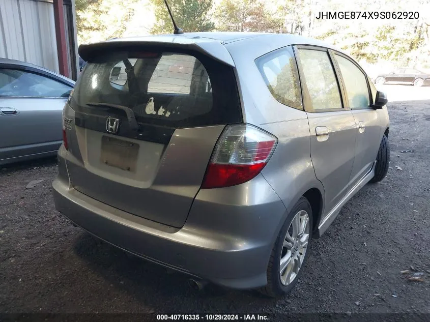 2009 Honda Fit Sport VIN: JHMGE874X9S062920 Lot: 40716335