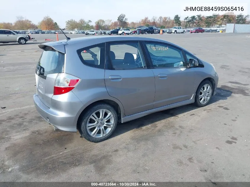 2009 Honda Fit Sport VIN: JHMGE88459S065416 Lot: 40723564