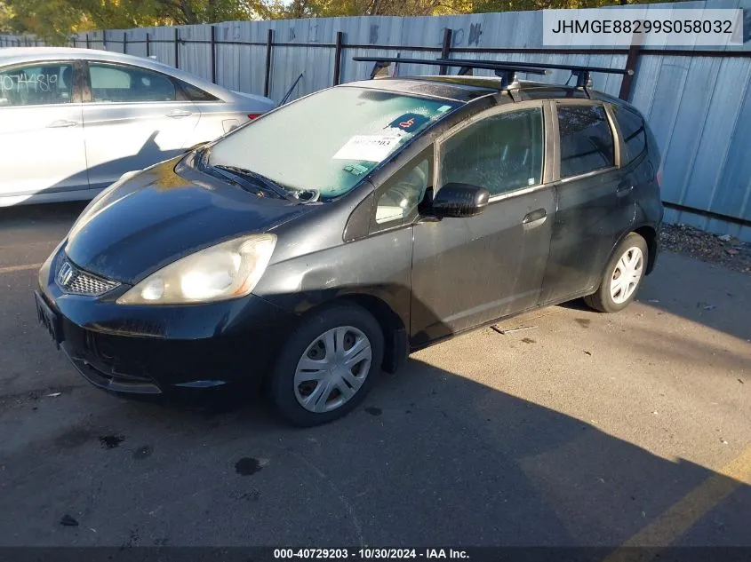 2009 Honda Fit VIN: JHMGE88299S058032 Lot: 40729203