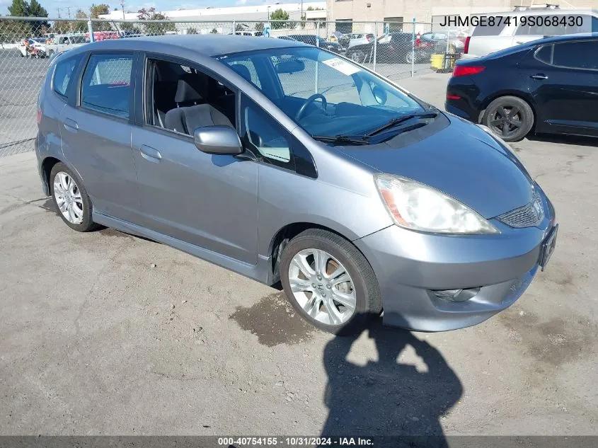 2009 Honda Fit Sport VIN: JHMGE87419S068430 Lot: 40754155