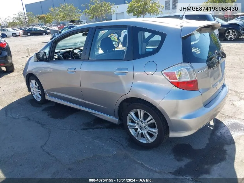 2009 Honda Fit Sport VIN: JHMGE87419S068430 Lot: 40754155