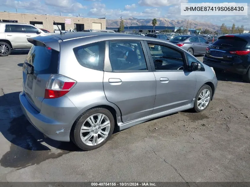 2009 Honda Fit Sport VIN: JHMGE87419S068430 Lot: 40754155