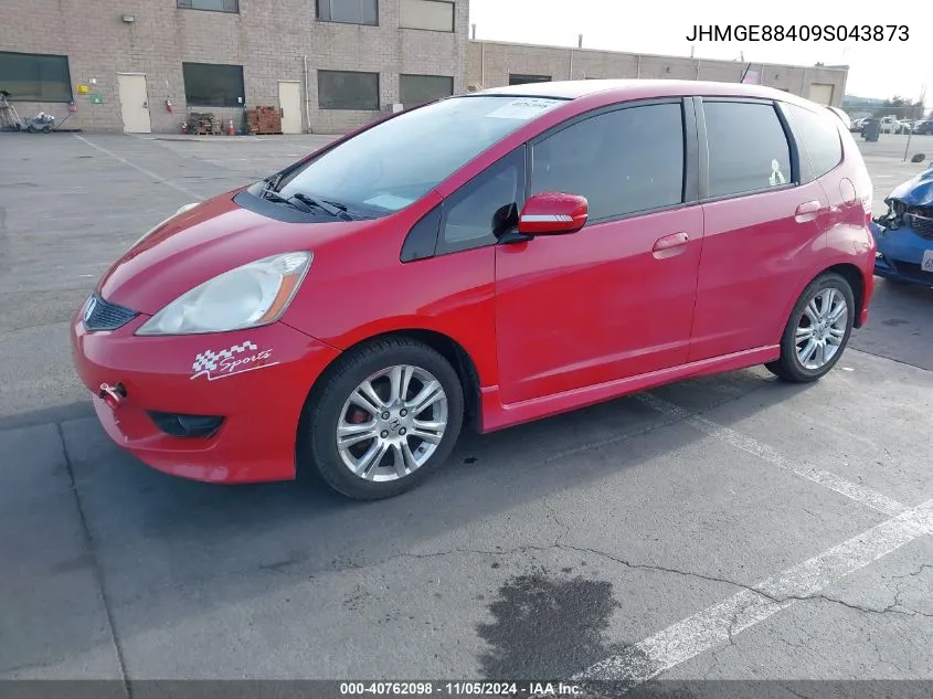 2009 Honda Fit Sport VIN: JHMGE88409S043873 Lot: 40762098