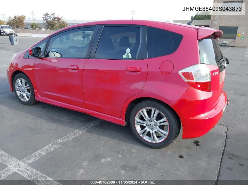 2009 Honda Fit Sport VIN: JHMGE88409S043873 Lot: 40762098