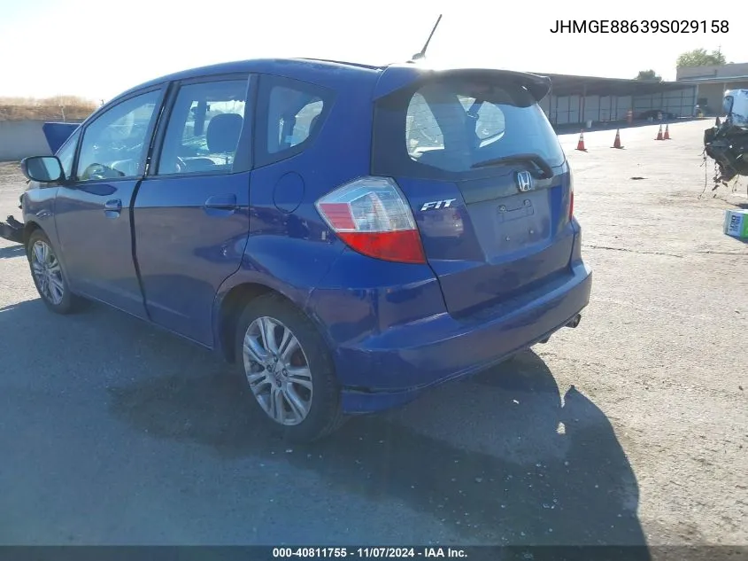 2009 Honda Fit Sport VIN: JHMGE88639S029158 Lot: 40811755