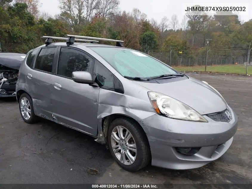 2009 Honda Fit Sport VIN: JHMGE874X9S059032 Lot: 40812034