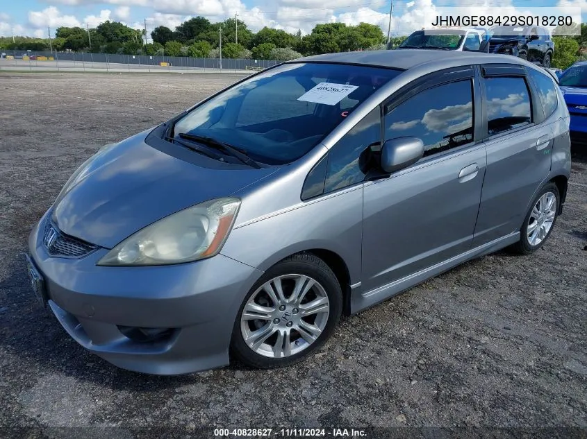 2009 Honda Fit Sport VIN: JHMGE88429S018280 Lot: 40828627