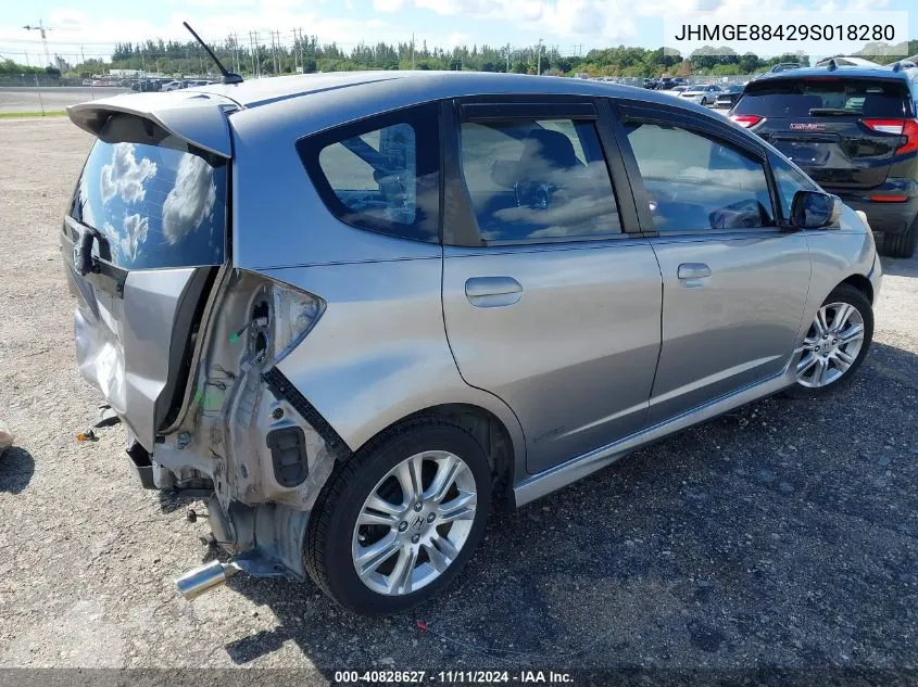 2009 Honda Fit Sport VIN: JHMGE88429S018280 Lot: 40828627