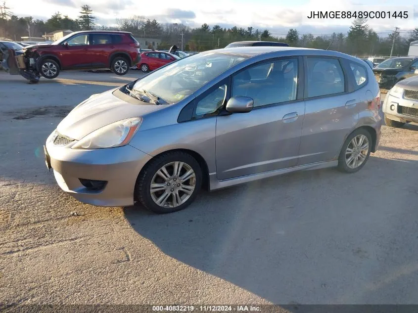 2009 Honda Fit Sport VIN: JHMGE88489C001445 Lot: 40832219