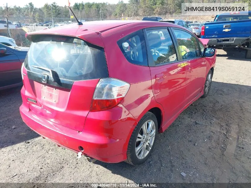 2009 Honda Fit Sport VIN: JHMGE88419S069124 Lot: 40840710